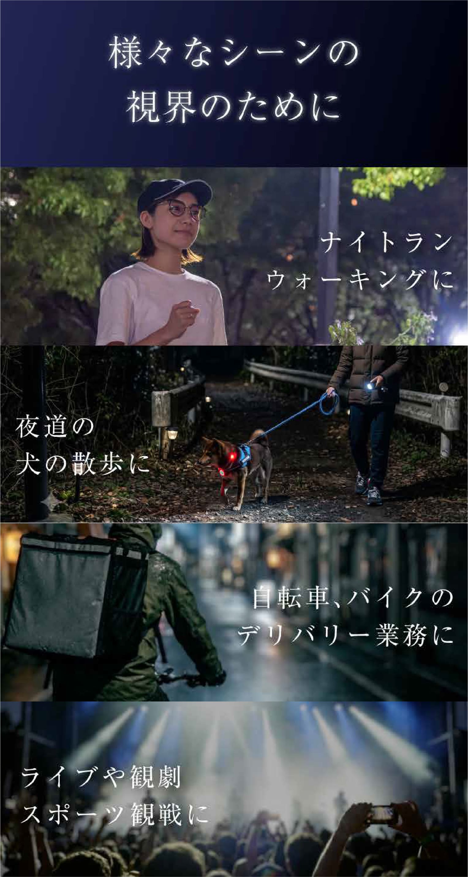 様々なシーンの視界のために