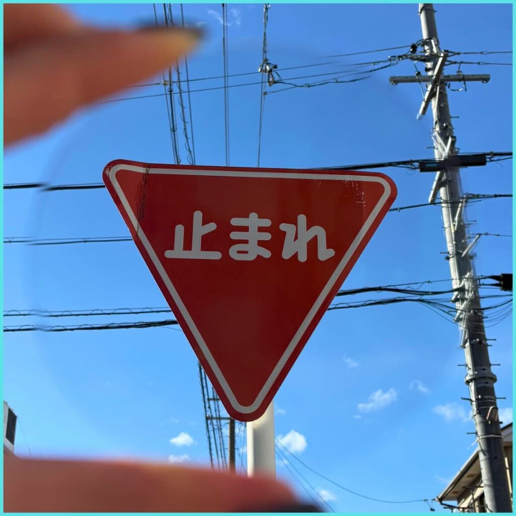 カラーレンズ濃度による標識の見え方比較。トゥルーグレイ15％、昼間の見え方、運転OK。