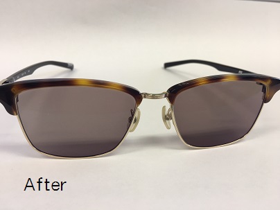 調光レンズの調光後