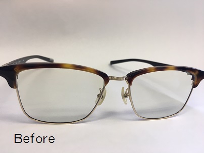 調光レンズの調光前