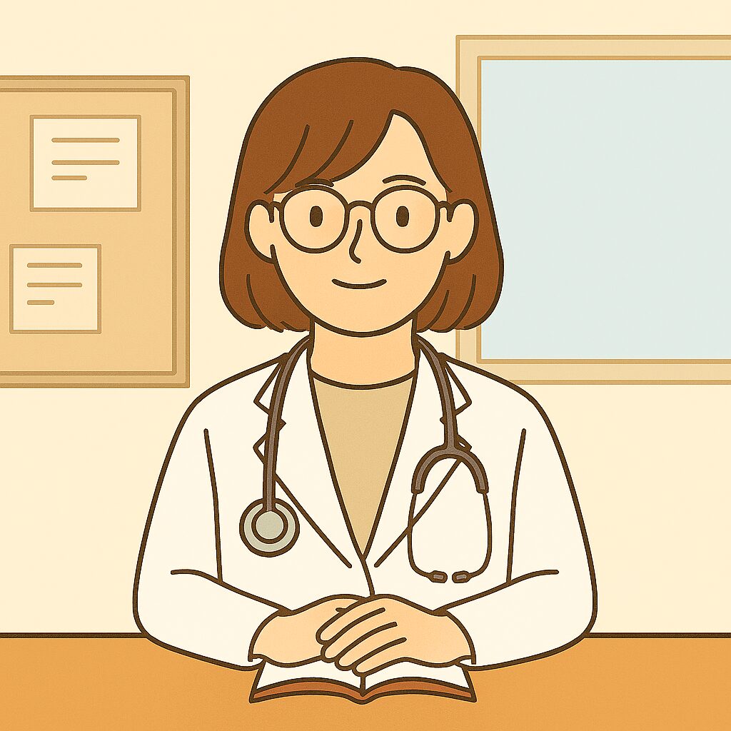 賢そうな医者の図