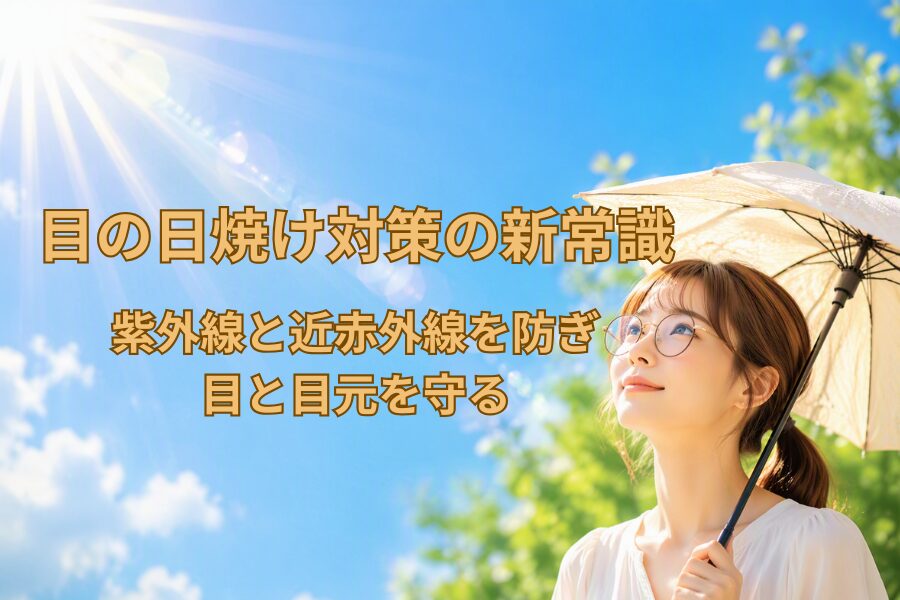 目の日焼け対策の新常識｜紫外線と近赤外線を防ぎ目と目元を守る