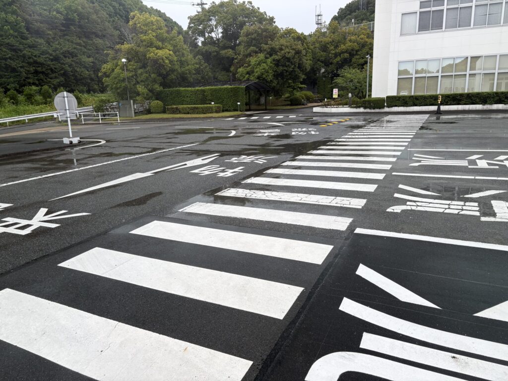 雨の日に偏光レンズ(ジェイドブルー)を装用した見え方