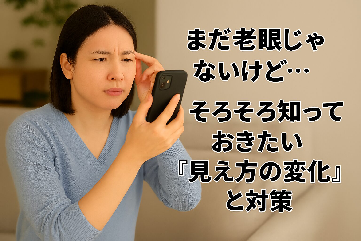まだ老眼じゃないけど・・・そろそろ知っておきたい『見え方の変化』と対策
